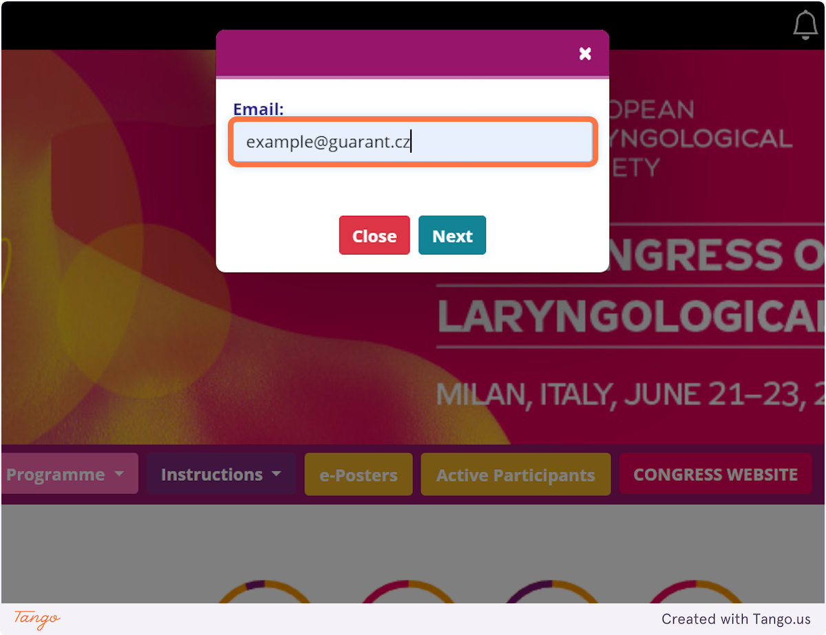 Type there your email